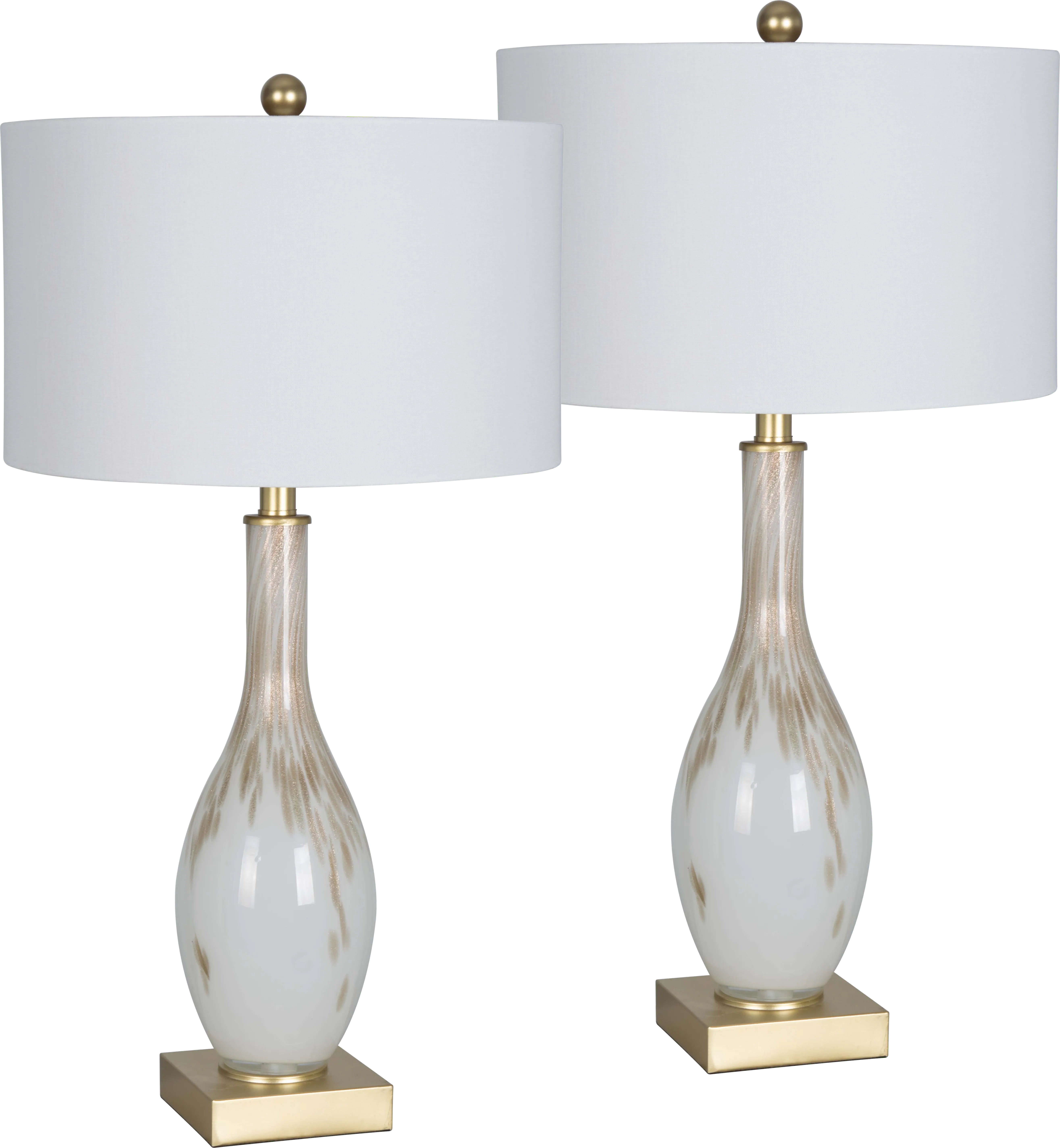 Alamain White Table Lamps, Set of 2 - Thumbnail - Image 1