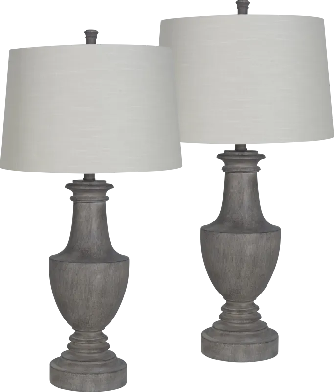 Brettonwood Gray Table Lamps, Set of 2