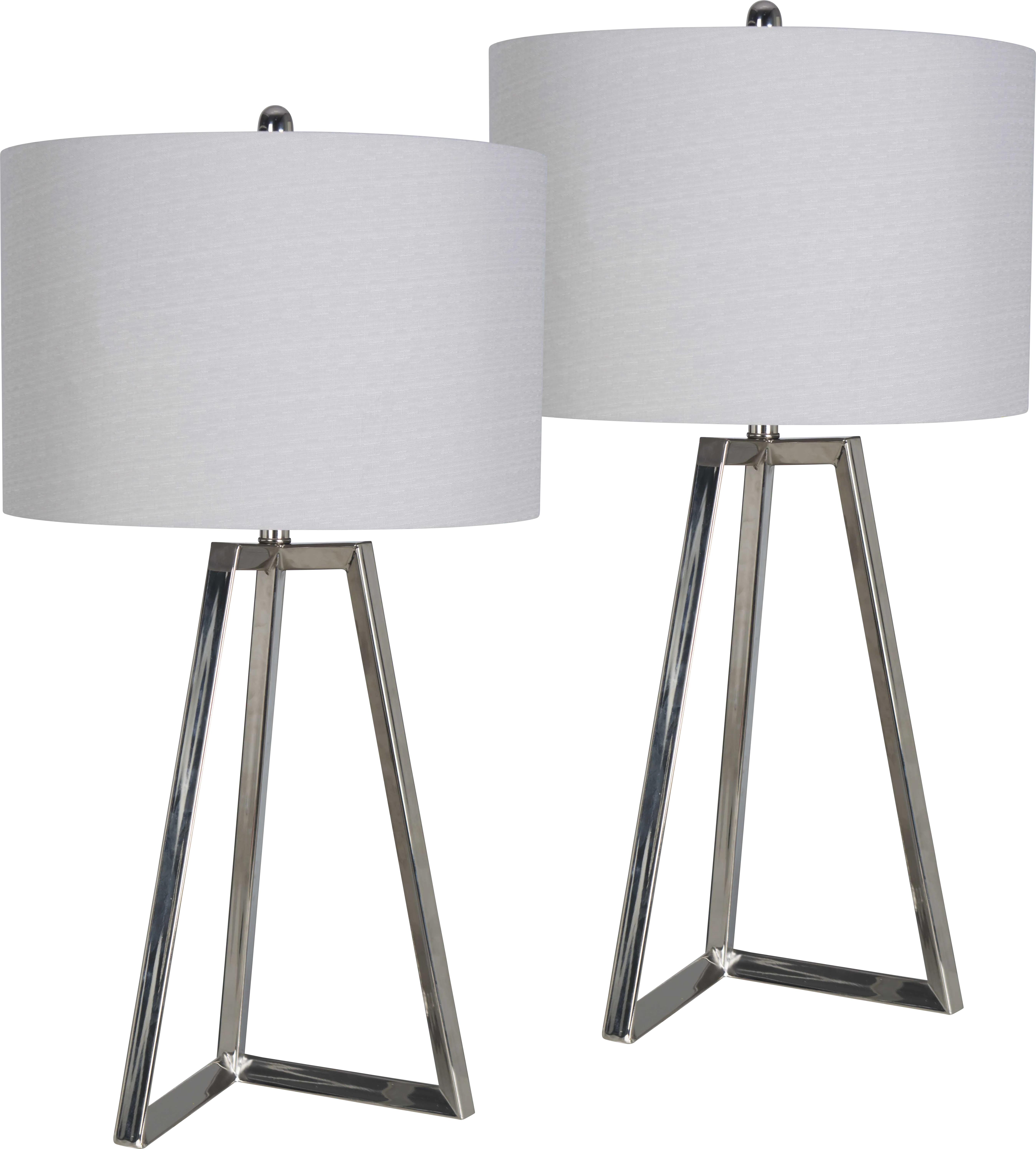 Grovedale Silver Lamp, Set of 2 - Image 1