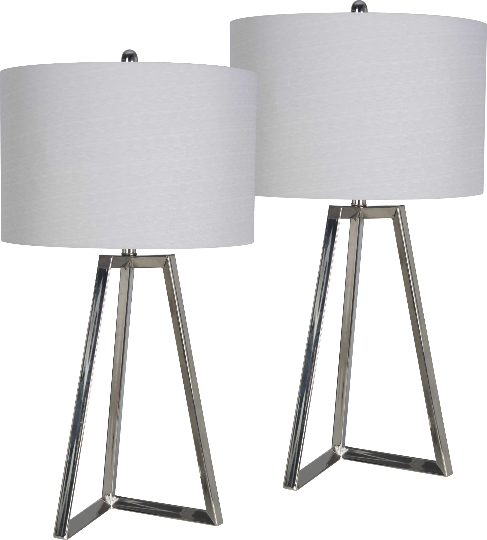 Grovedale Silver Lamp, Set of 2 - Image 1