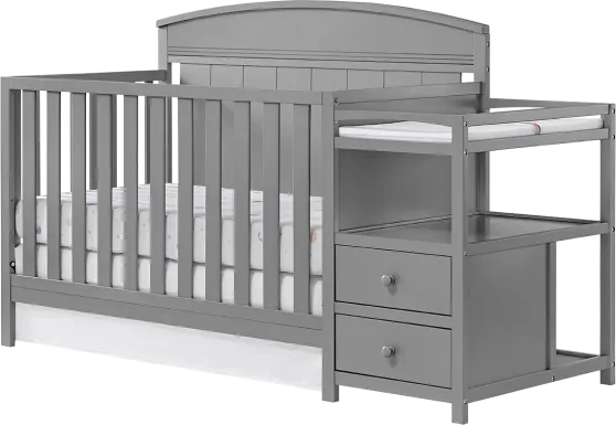 Kids Shanton Gray Convertible Crib & Changing Table