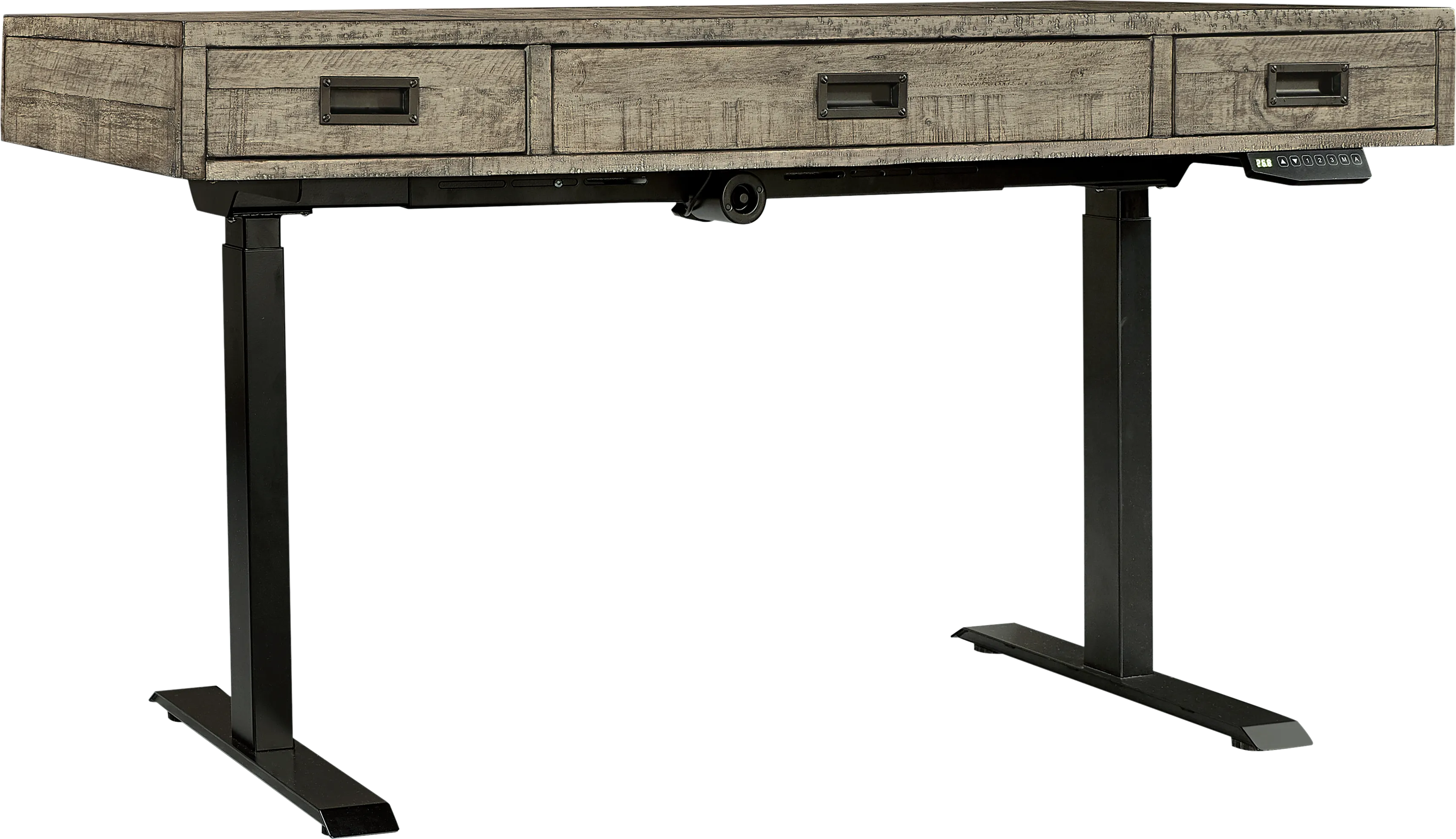 Water Mill Gray Adjustable Desk - Thumbnail - Image 1