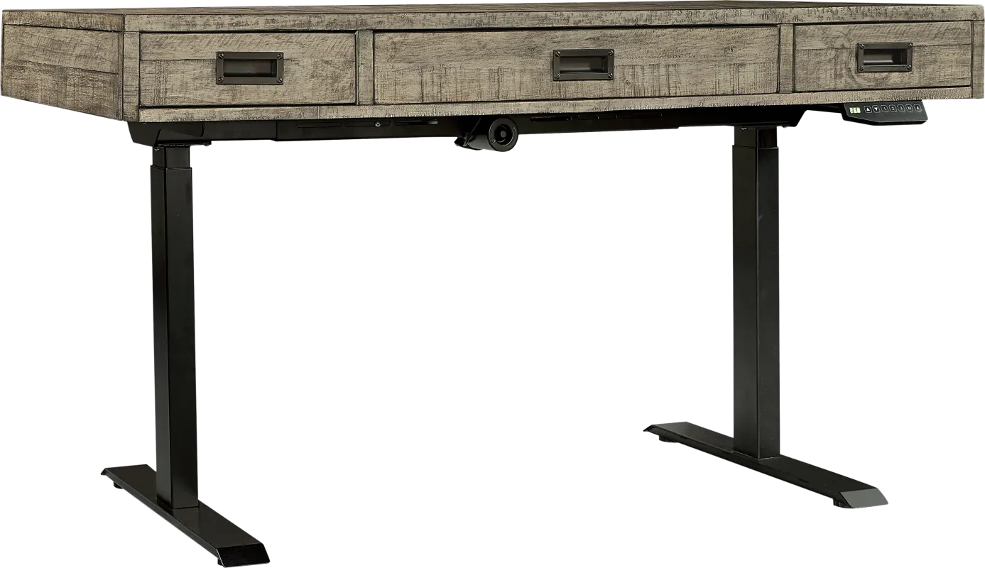 Water Mill Gray Adjustable Desk