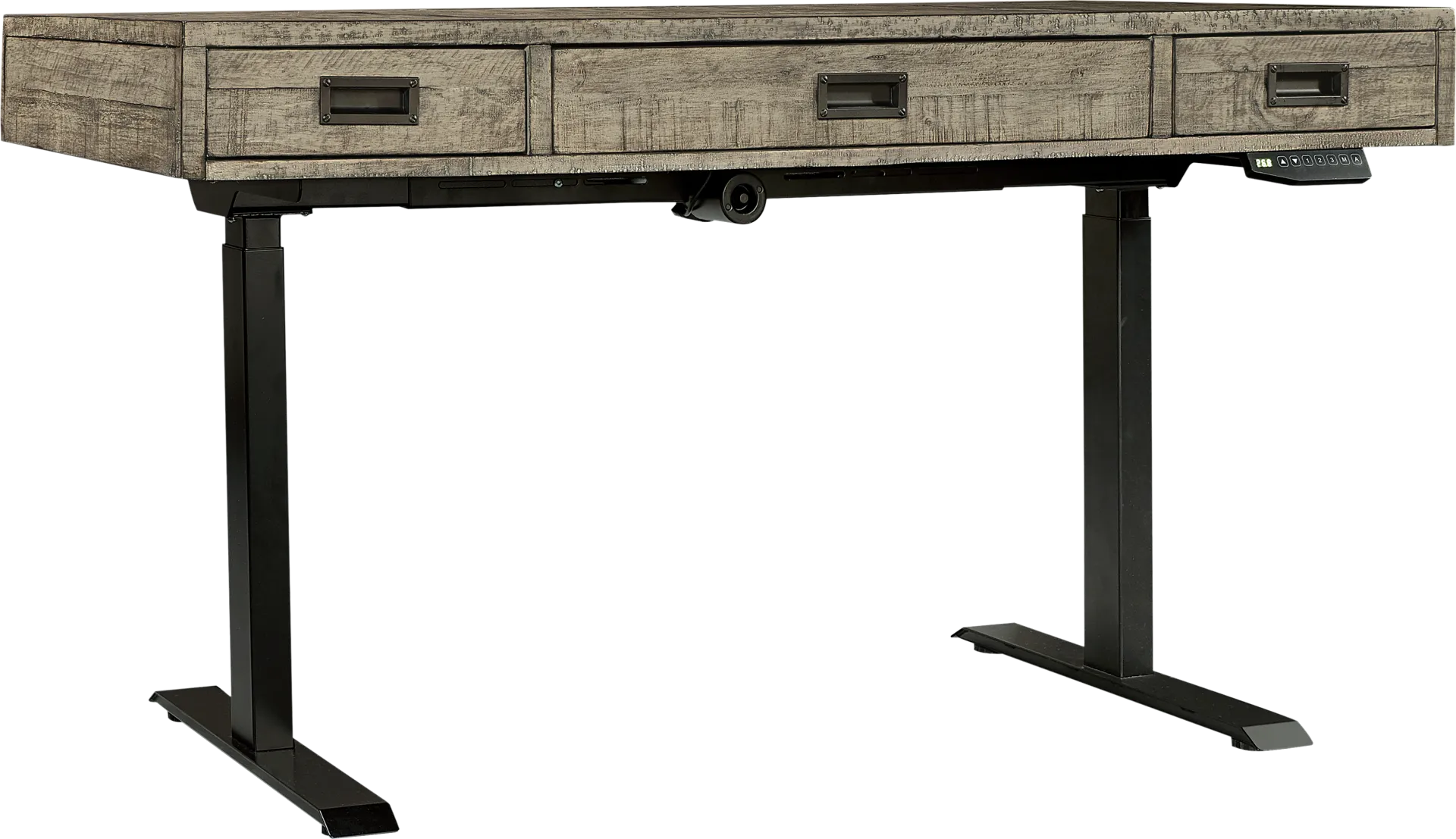 Water Mill Gray Adjustable Desk - Image 1