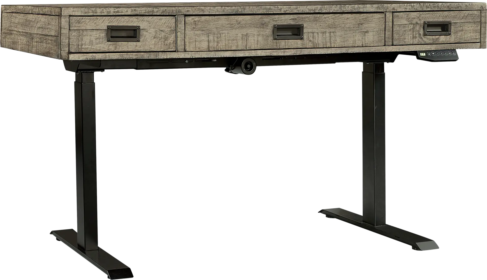 Water Mill Gray Adjustable Desk