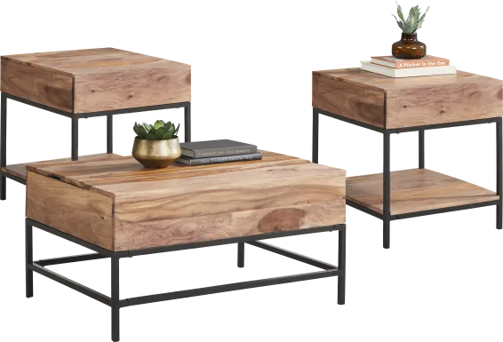 Stenlay Brown 3 Pc Table Set