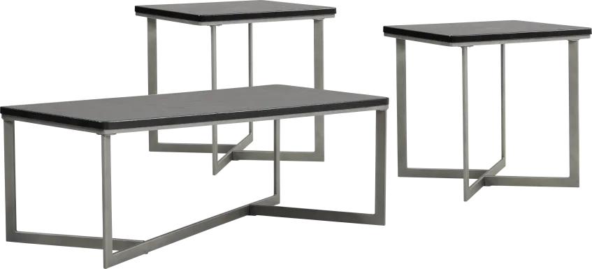 Slater Black 3 Pc Table Set