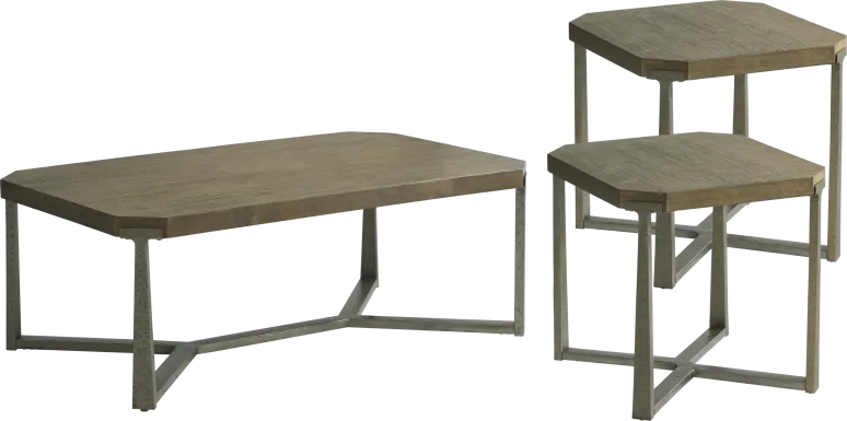 Zandra Gray 3 Pc Table Set
