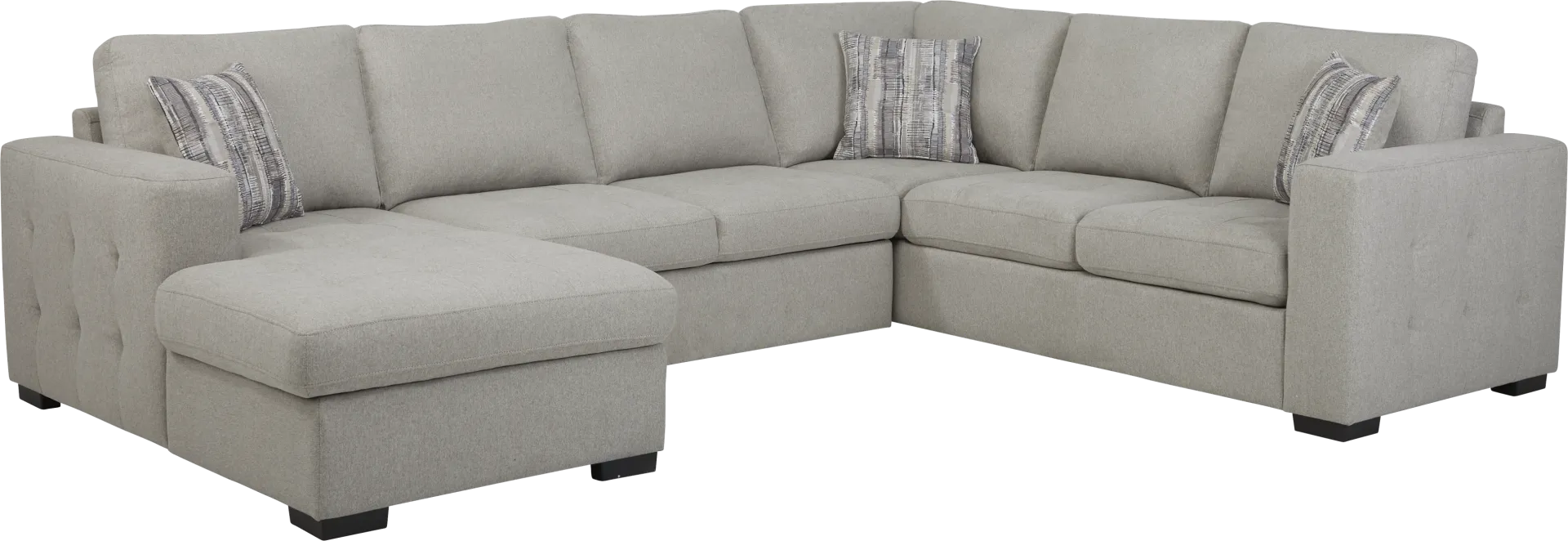 Kirkwell Gray 3 Pc Sleeper Sectional - Image 1