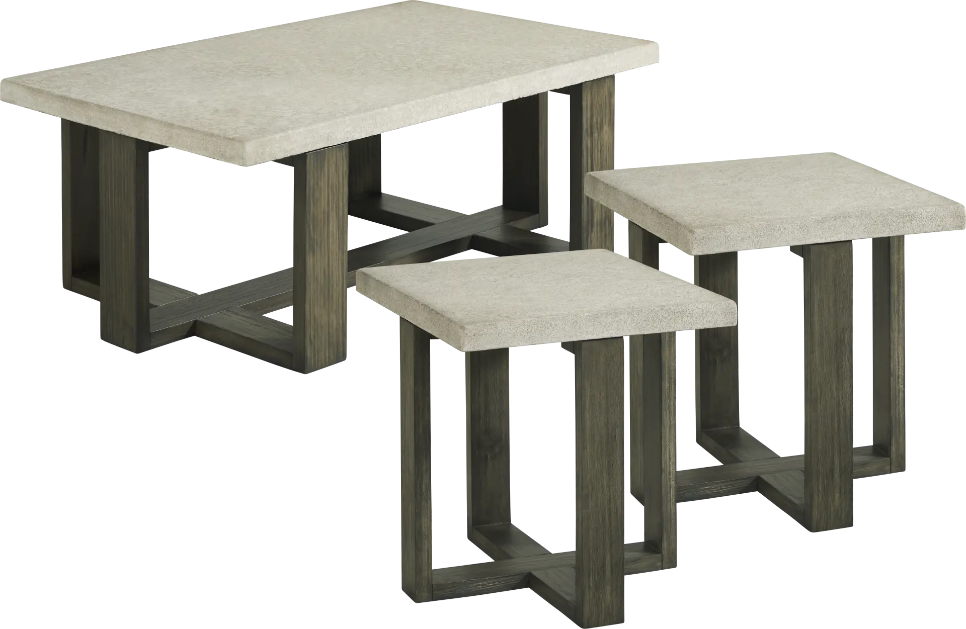 Sanger Gray 3 Pc Table Set
