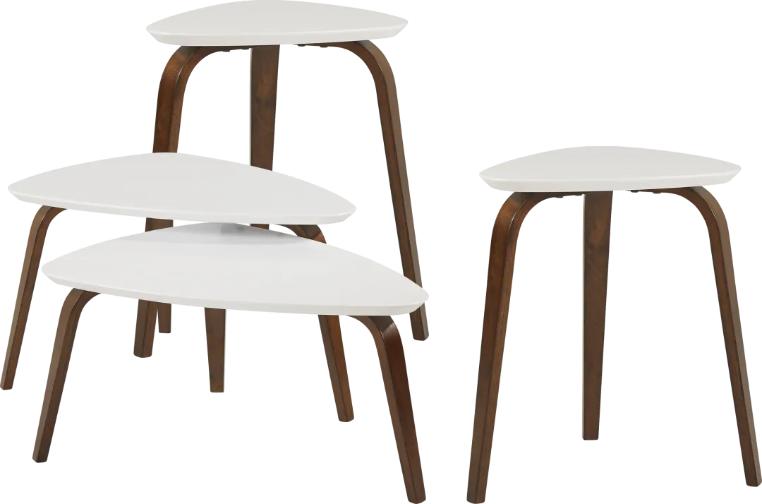 Melodina White 3 Pc Table Set