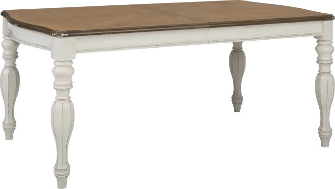 French Market White Rectangle Dining Table