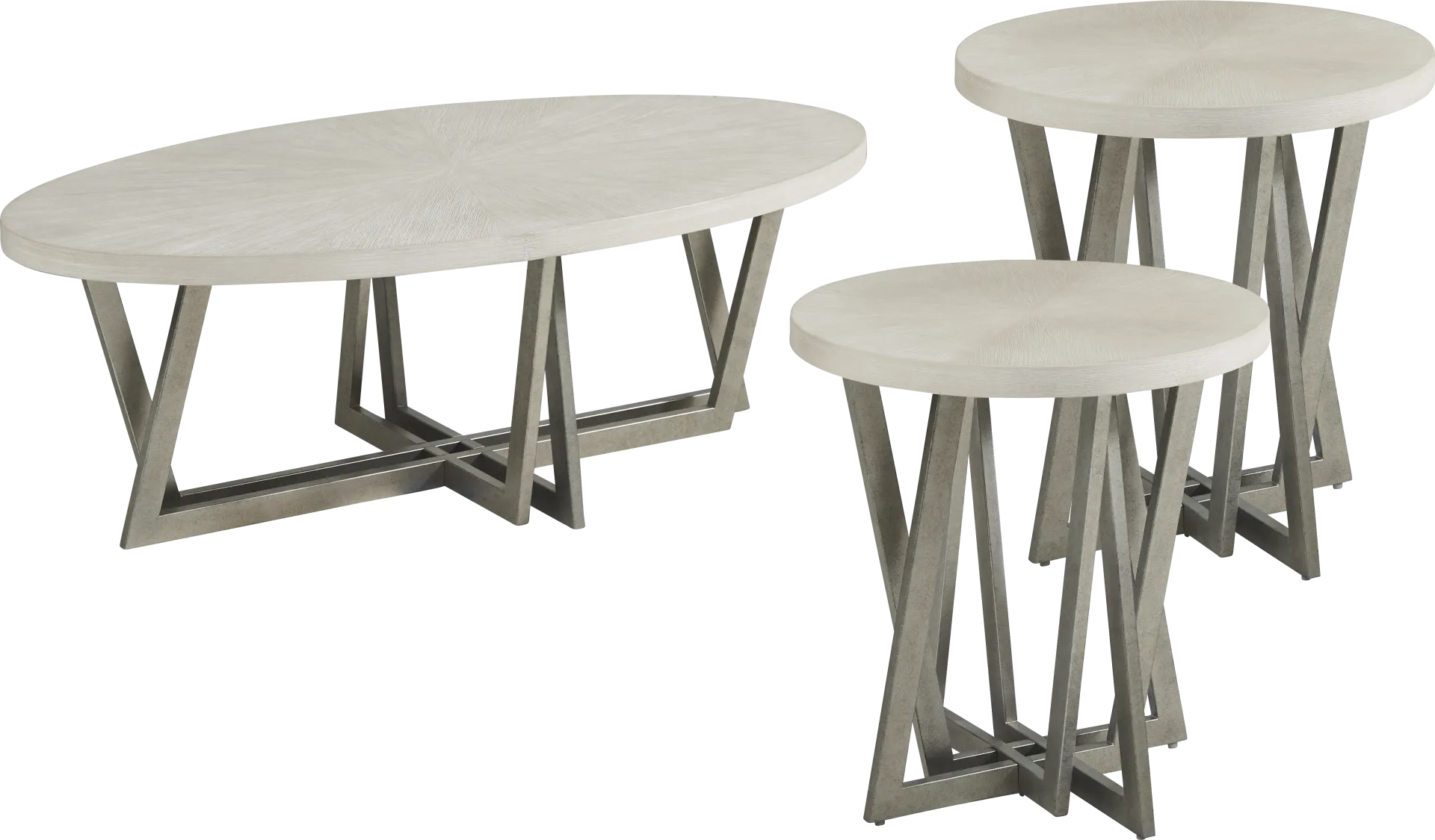 Mona Vale Champagne 3 Pc Table Set - Image 1