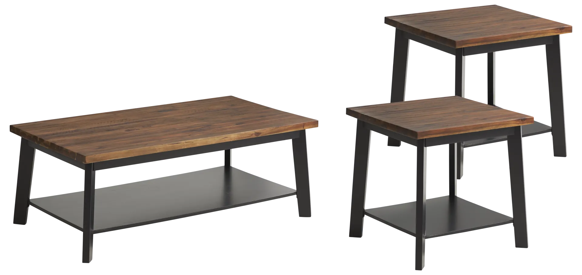 dark brown 3 pc table set