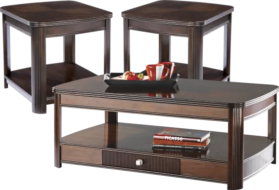 Sedalia Merlot 3 Pc Table Set