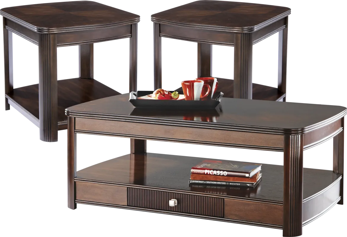 Sedalia Merlot 3 Pc Table Set