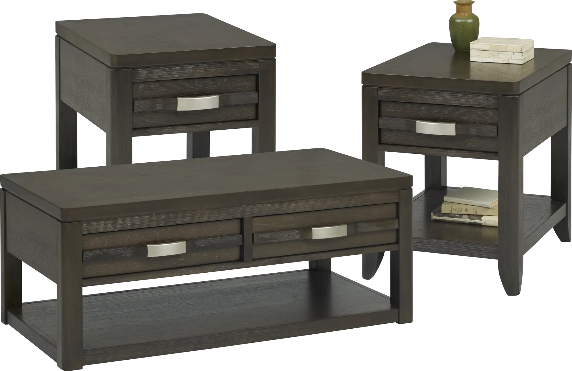 Barolo Gray Leather 5 Pc Triple Power Reclining Living Room with Massage and Heat - Image 22