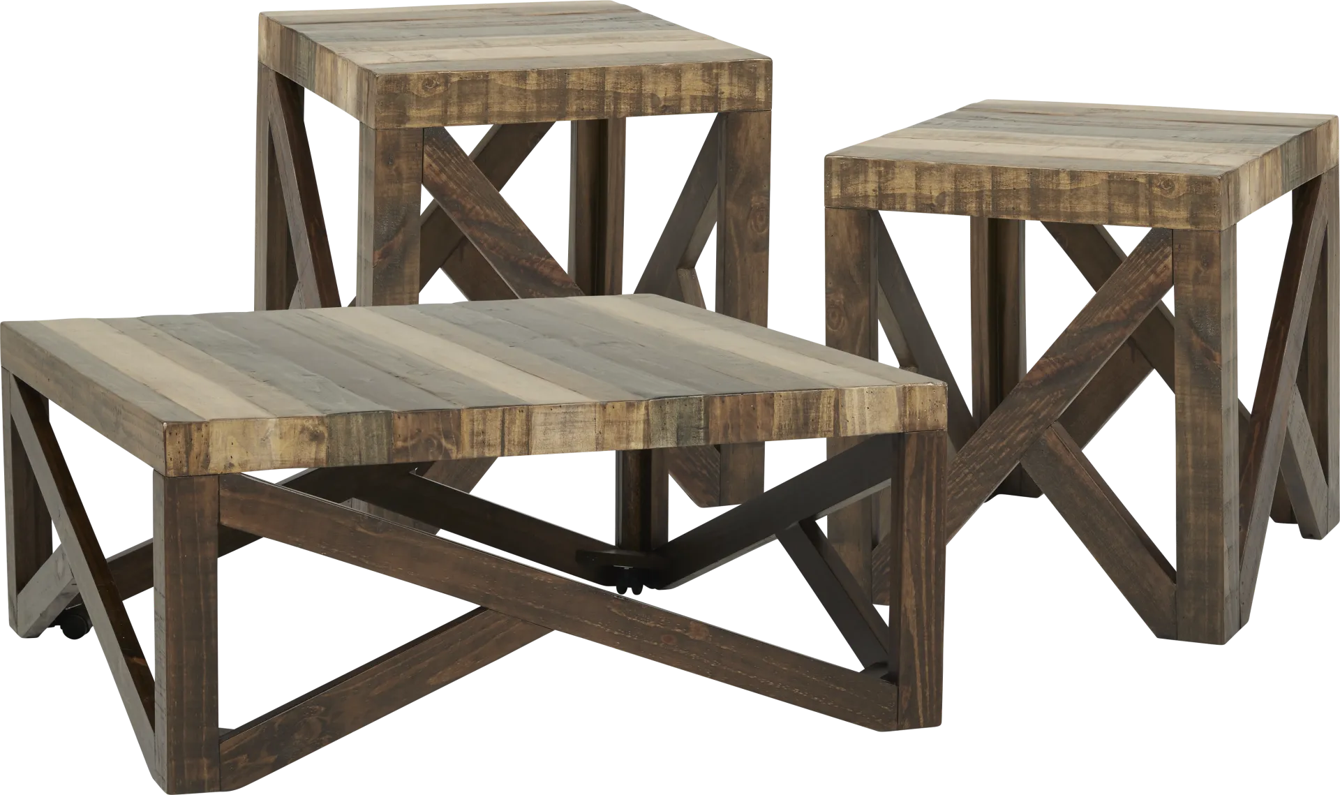 Westover Hills Brown 3 Pc Table Set - Image 1