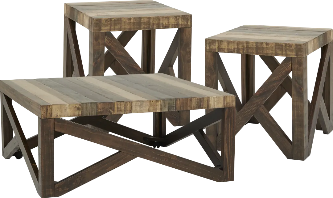 Westover Hills Brown 3 Pc Table Set