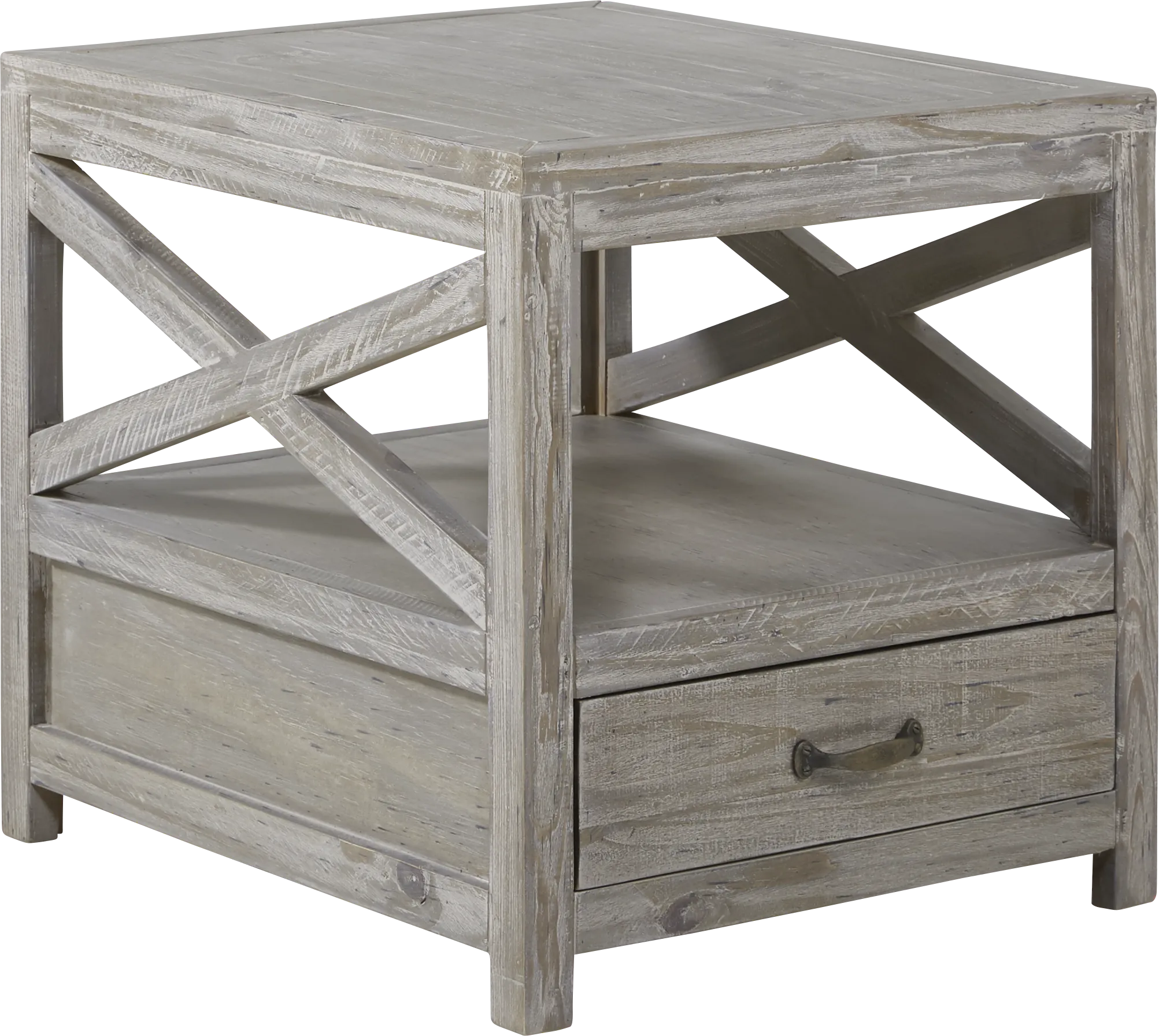 Cindy Crawford Home Beachside Walk White Denim 7 Pc Living Room - Thumbnail - Image 7