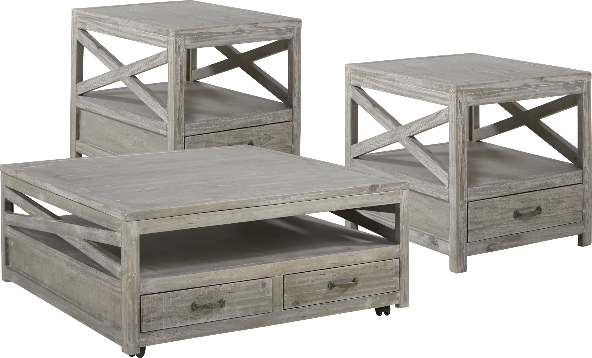 Savenay Gray 3 Pc Table Set - Image 1