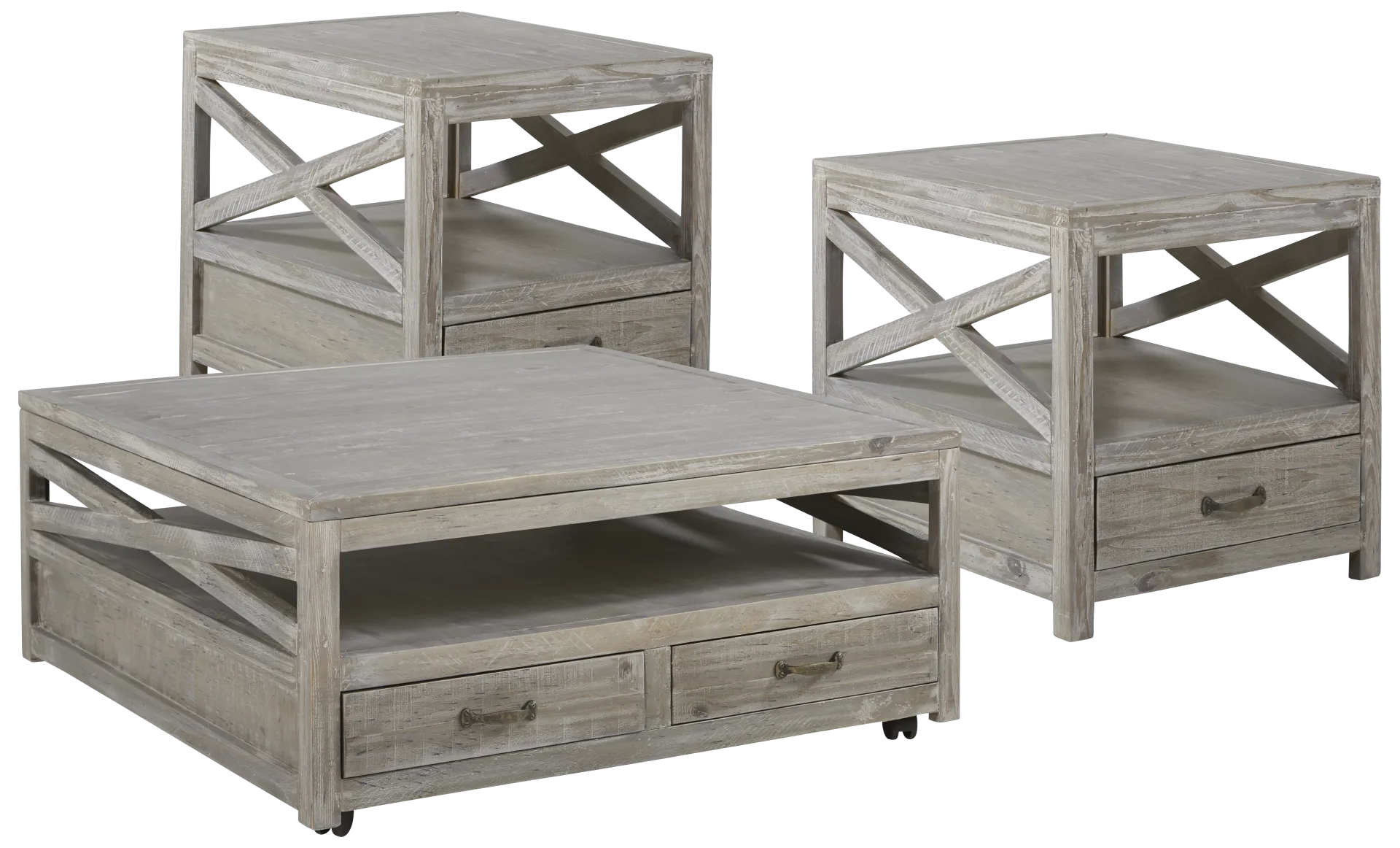 gray 3 pc table set