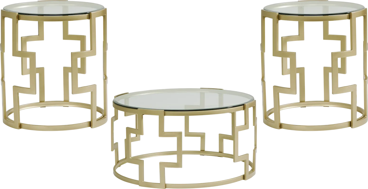 Laurier Park Bronze 3 Pc Table Set