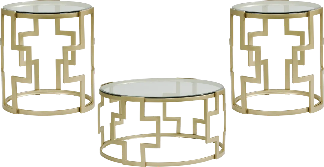 Laurier Park Bronze 3 Pc Table Set