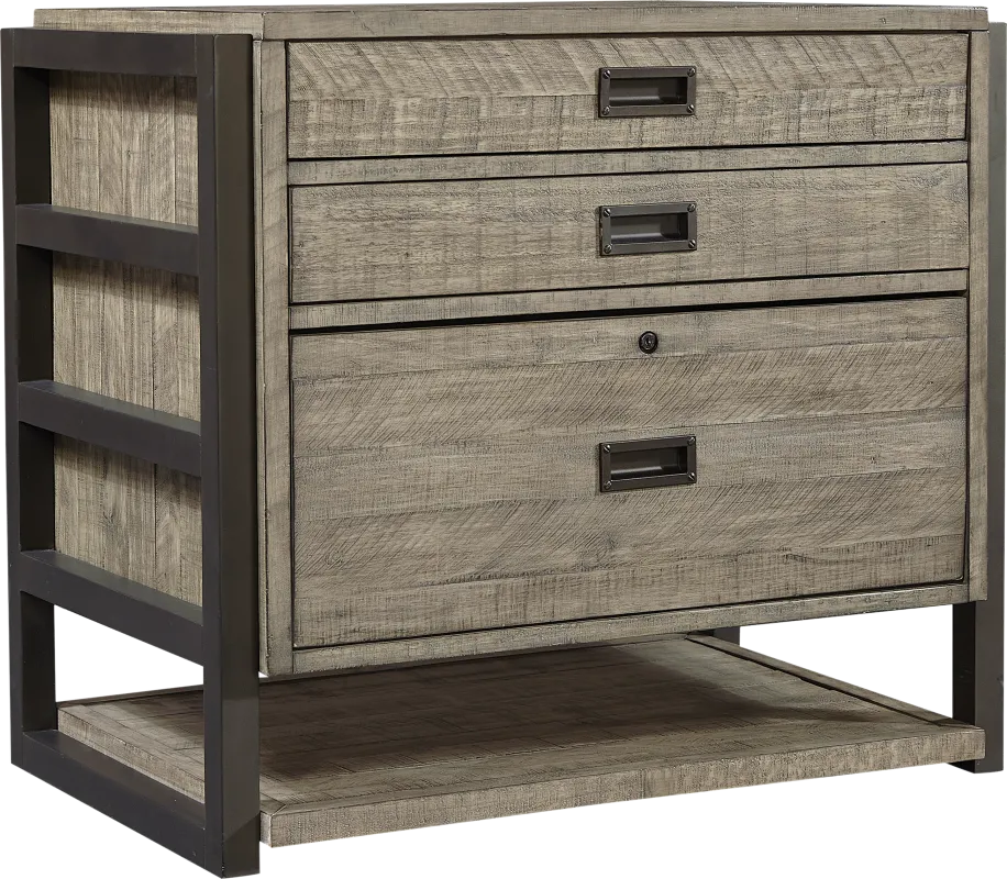Water Mill Gray File Cabinet