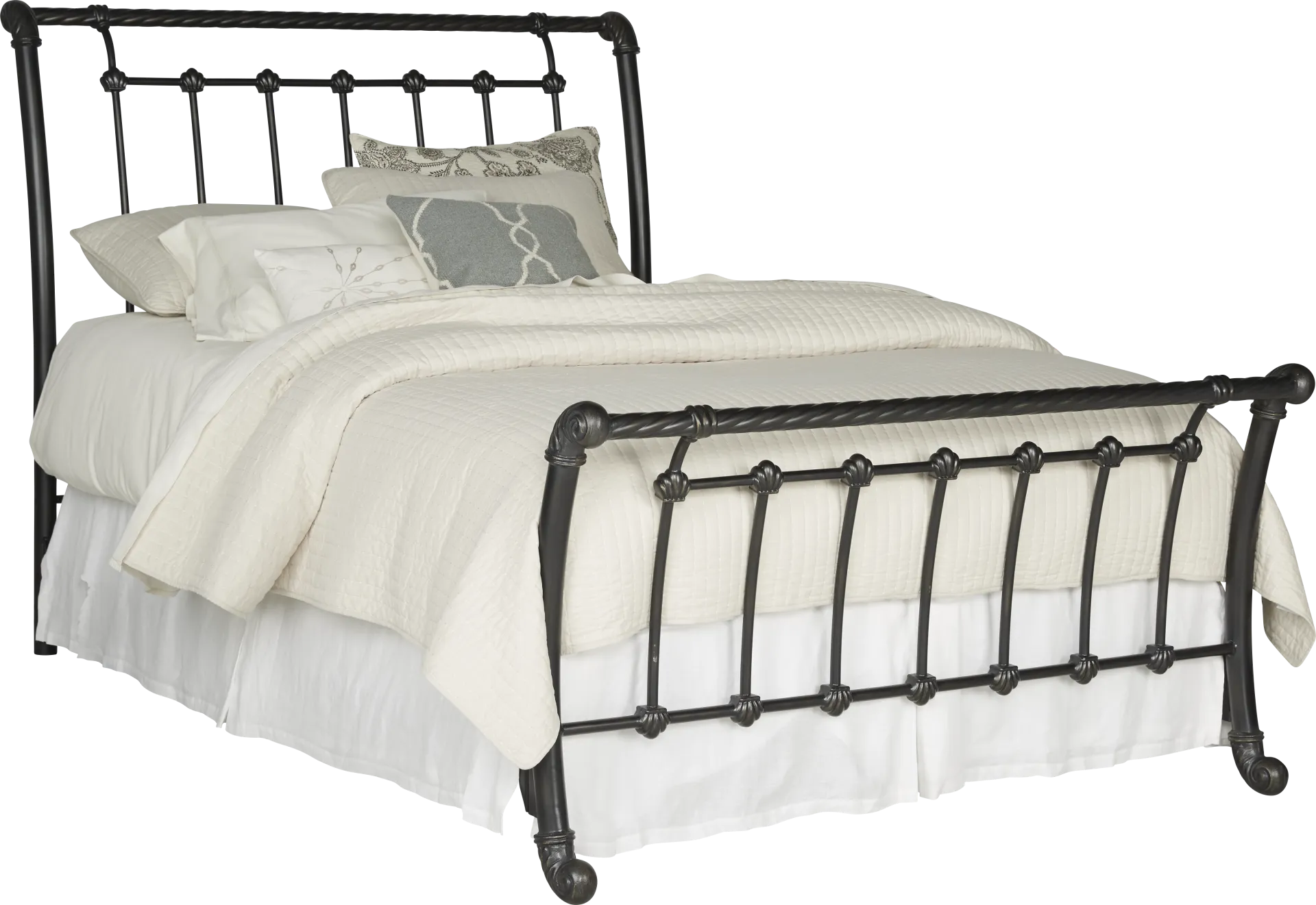 Leanna Black 3 Pc King Sleigh Bed - Image 1