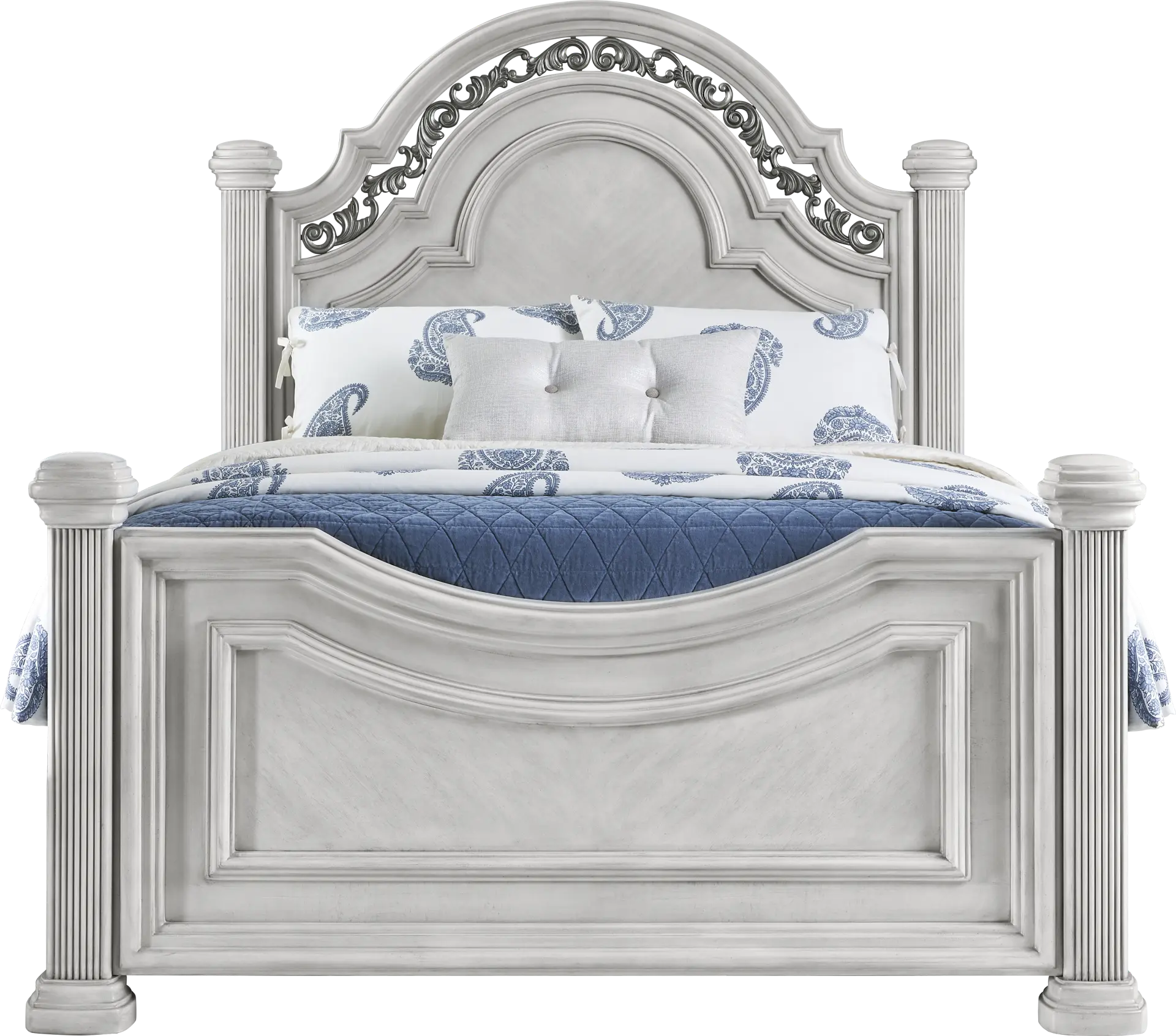Gallagher Avenue White 3 Pc King Panel Bed