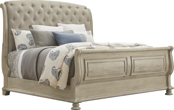 Armitage Off-White 3 Pc Queen Upholstered Bed