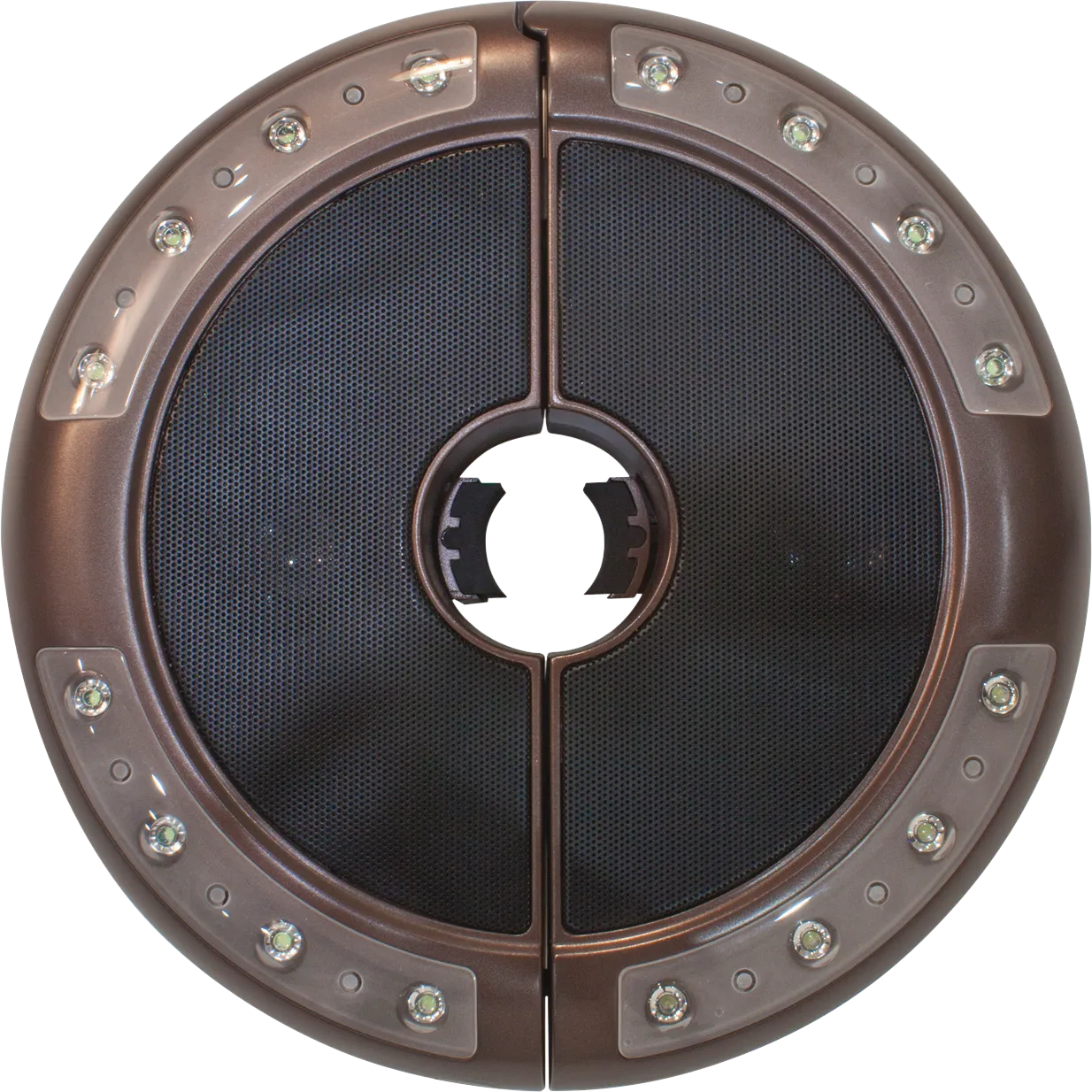 Drumlin Luna Bronze Outdoor Umbrella Light with Bluetooth Speaker - Image 1