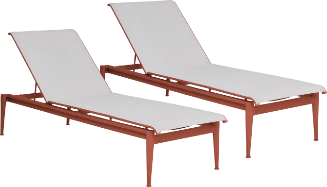 Park Walk Coral Outdoor Chaise, Set of 2