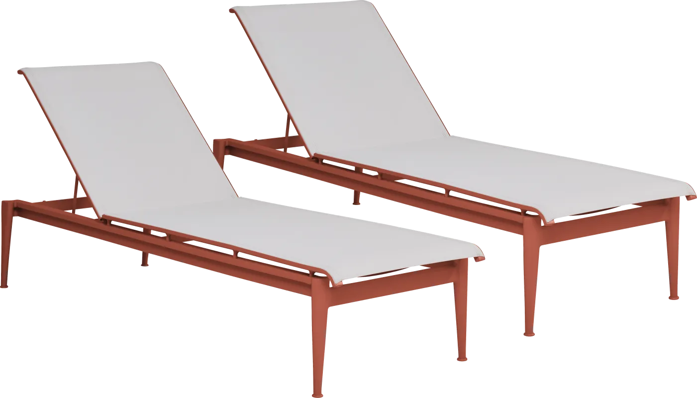 Park Walk Coral Outdoor Chaise, Set of 2