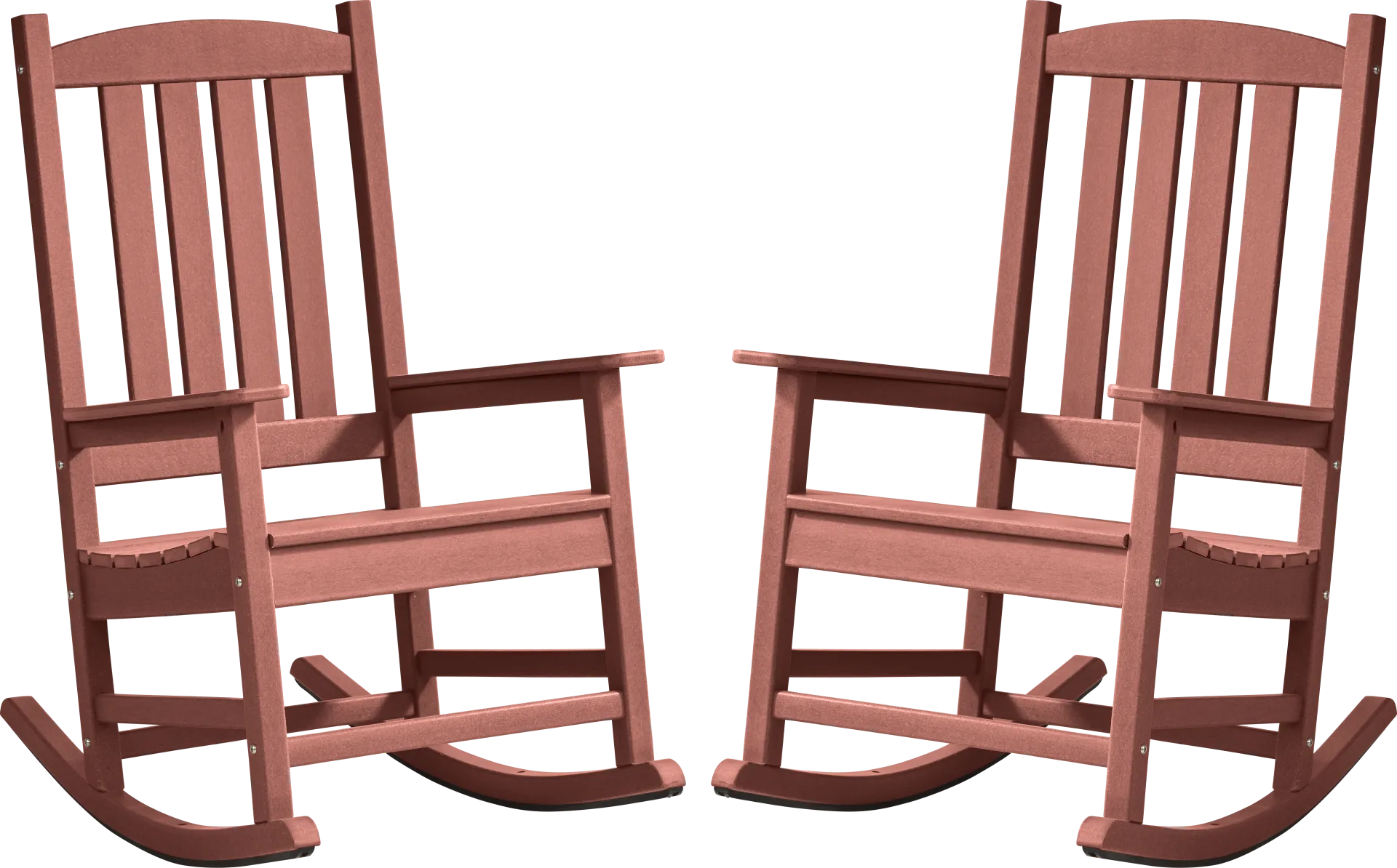 Brocky Red Outdoor Rocking Chair, Set of Two - Image 1