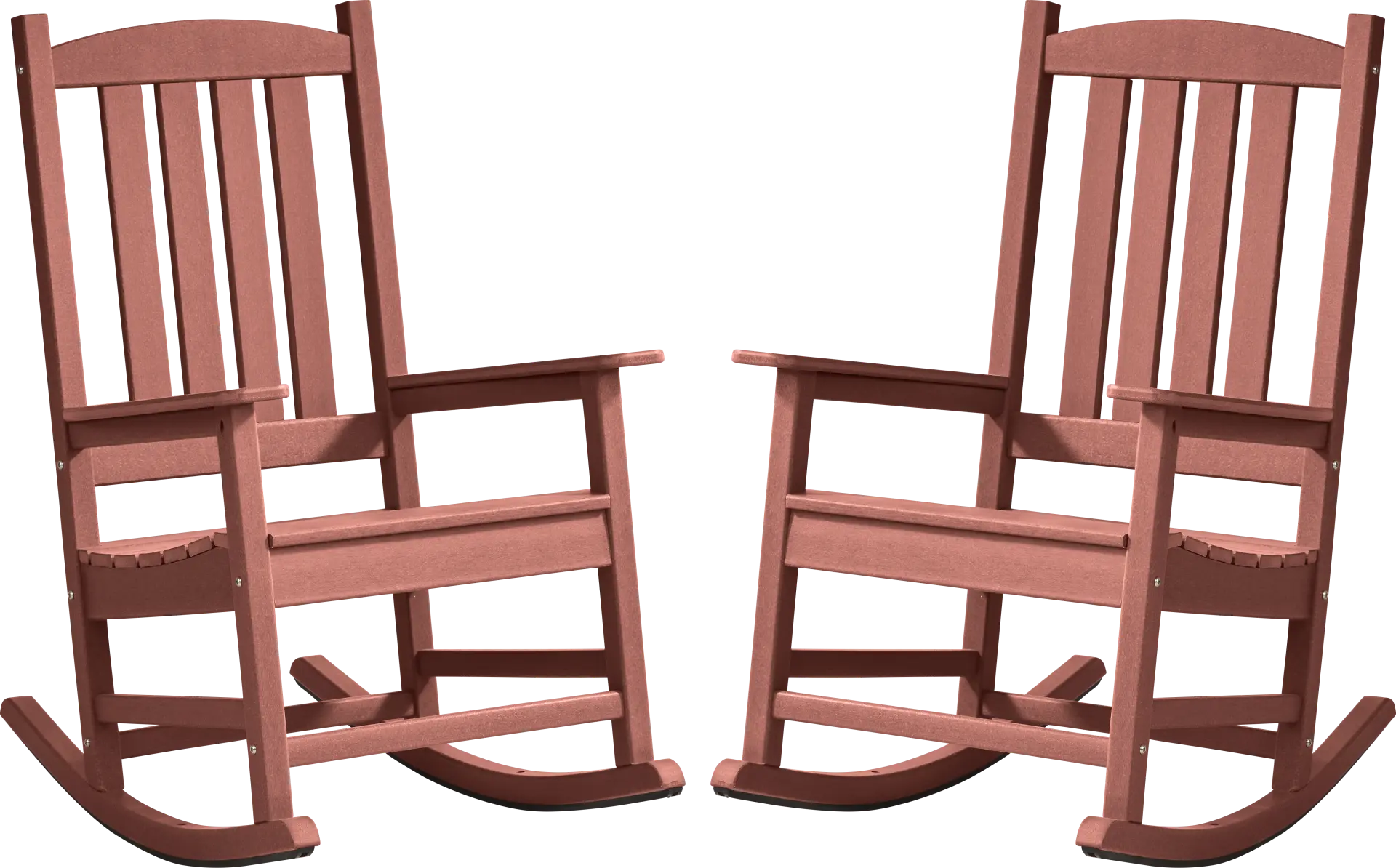 Brocky Red Outdoor Rocking Chair, Set of Two