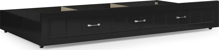 Kids Cottage Colors Black Twin Storage Trundle