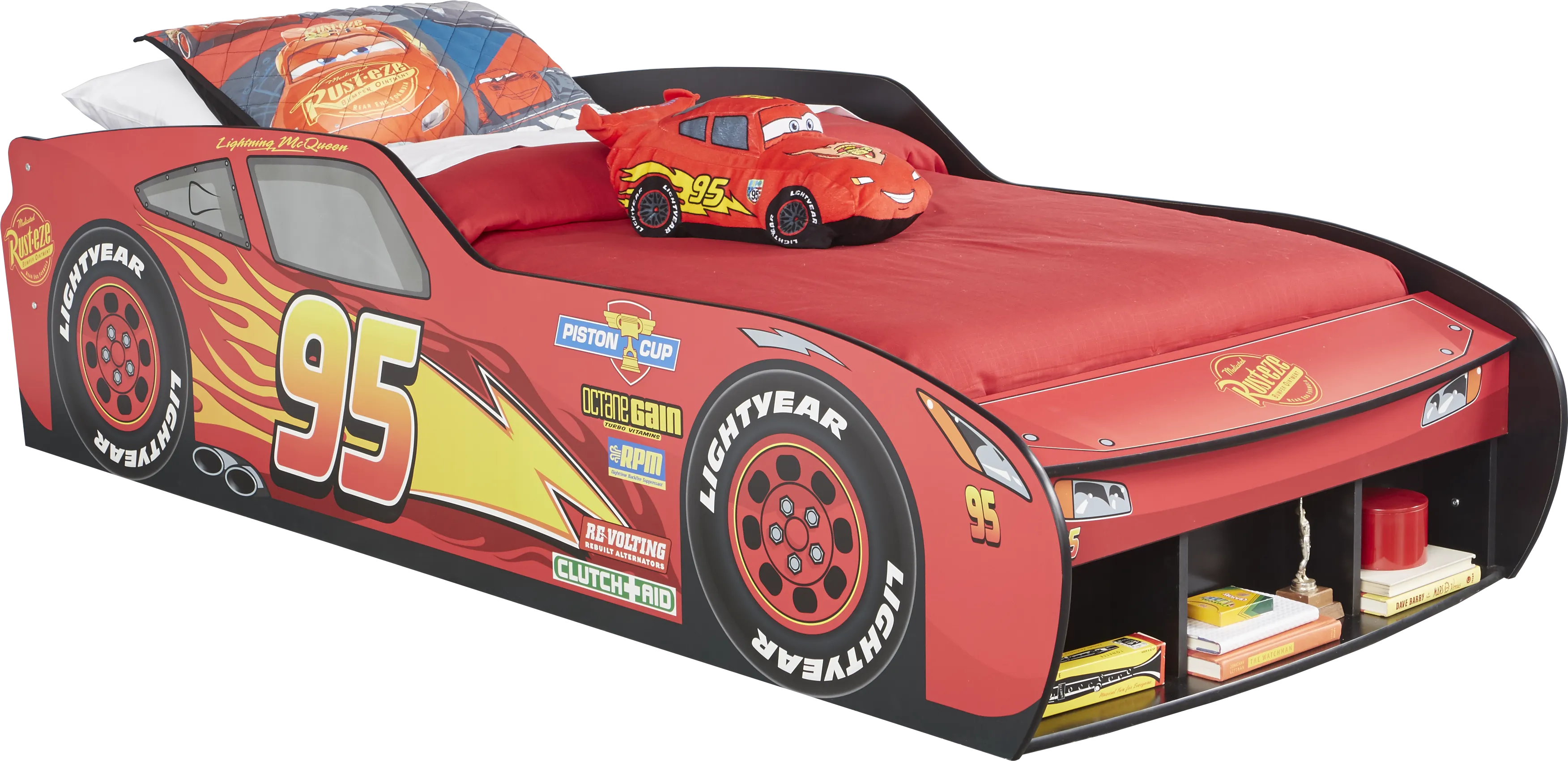 Disney/Pixar Cars Lightning McQueen™ Red Twin Car Bed - Thumbnail - Image 1