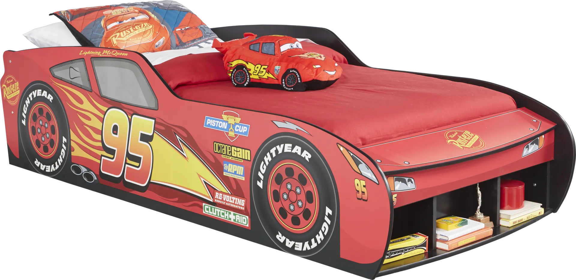 Disney/Pixar Cars Lightning McQueen™ Red Twin Car Bed - Image 1