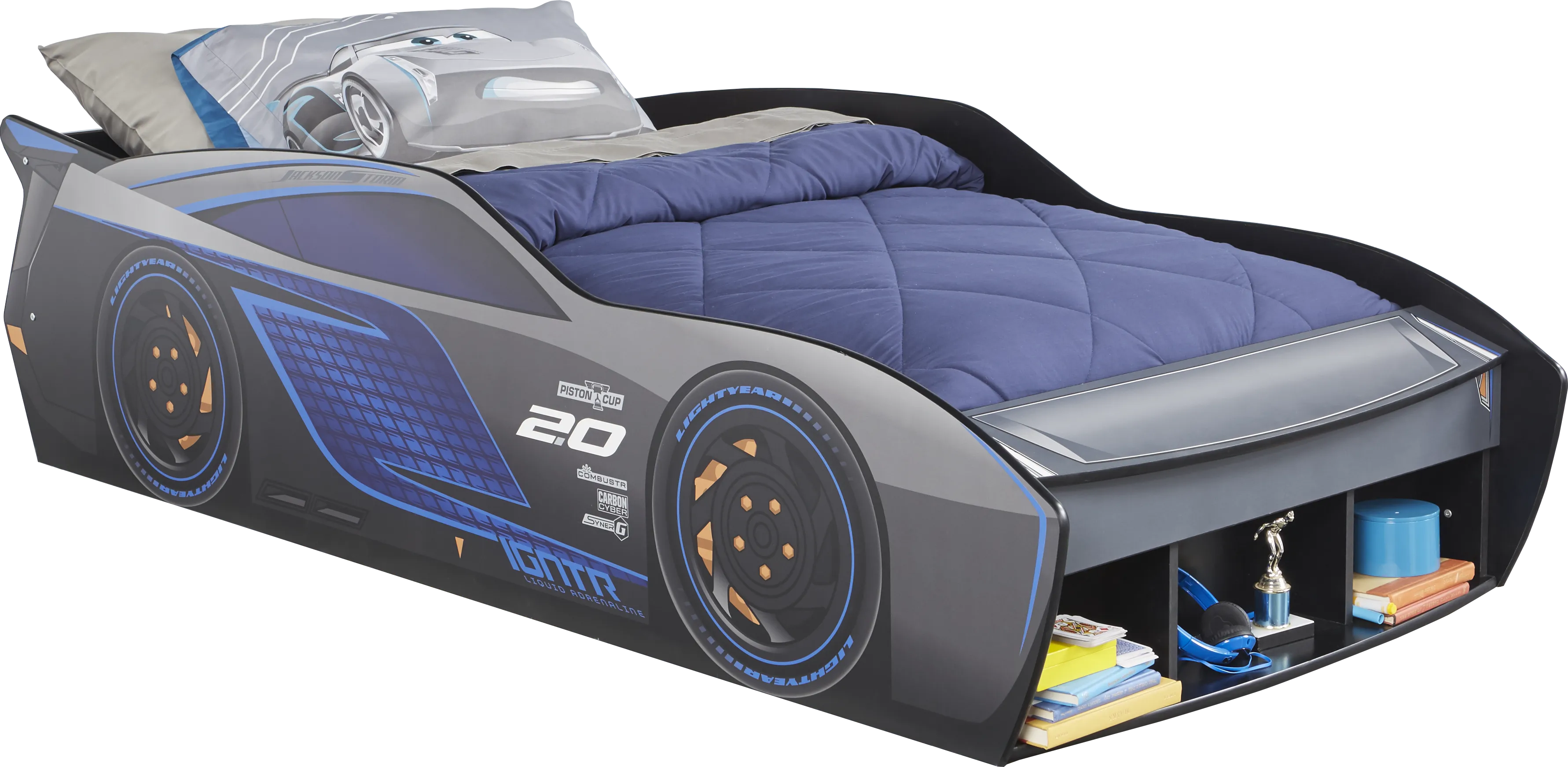 Disney/Pixar Cars Jackson Storm™ Blue Twin Car Bed - Thumbnail - Image 1