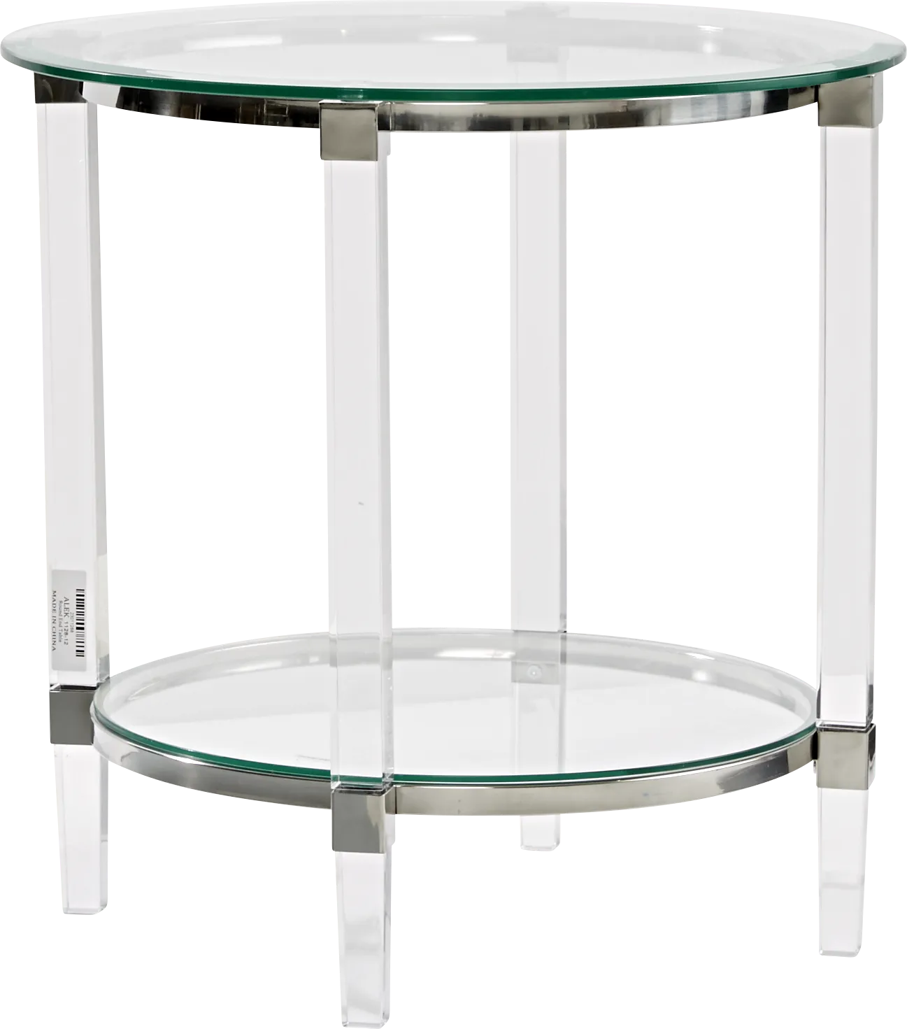 Varna Silver Round End Table - Image 1