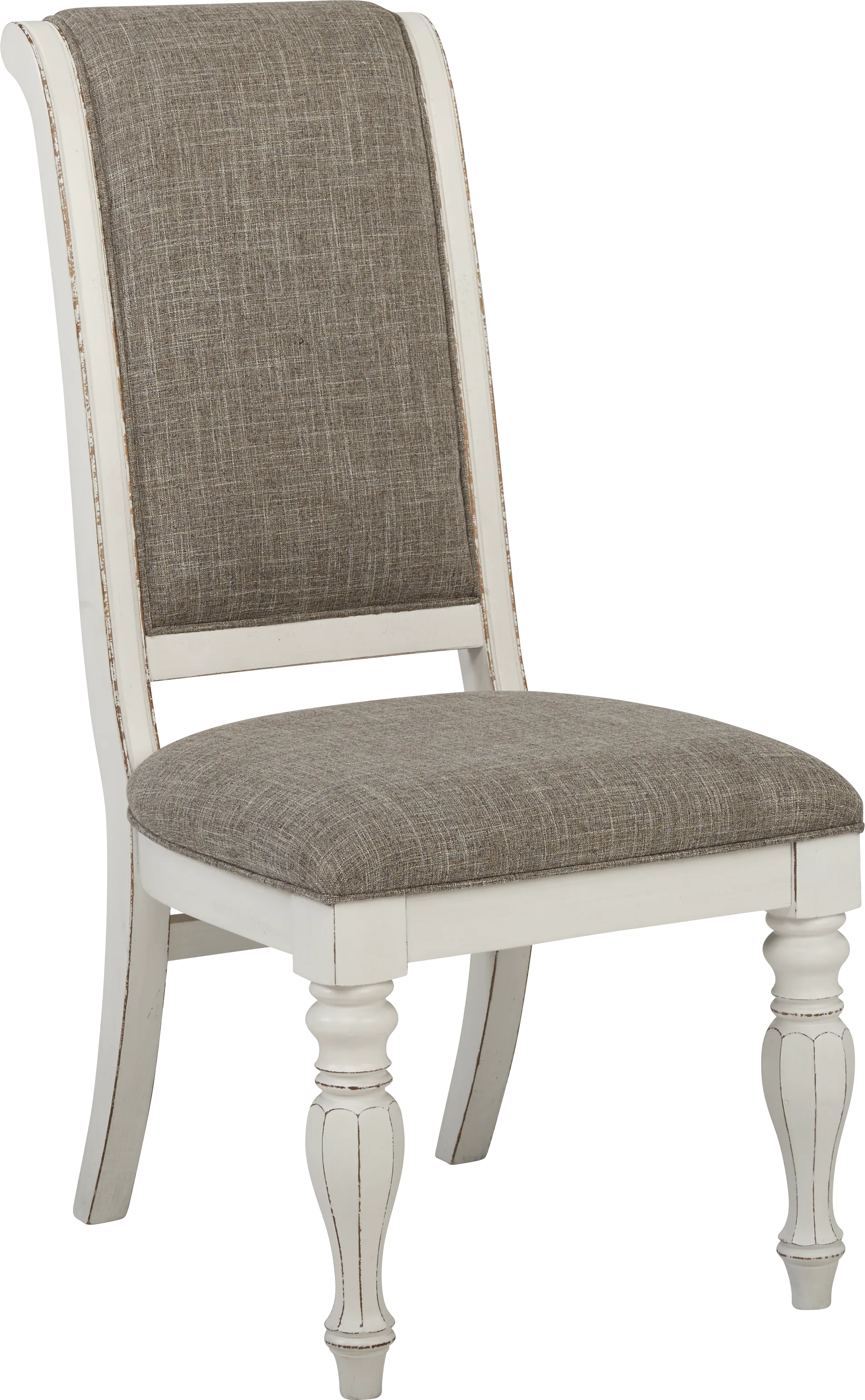 French Market White Upholstered Back Side Chair - Image 2