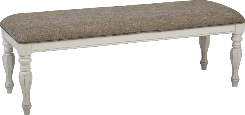 French Market White Bench