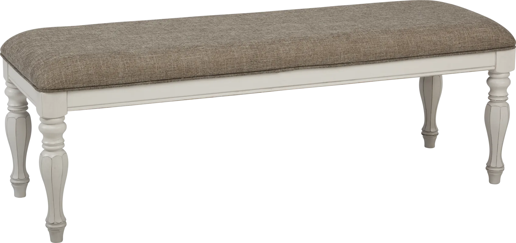 French Market White Bench