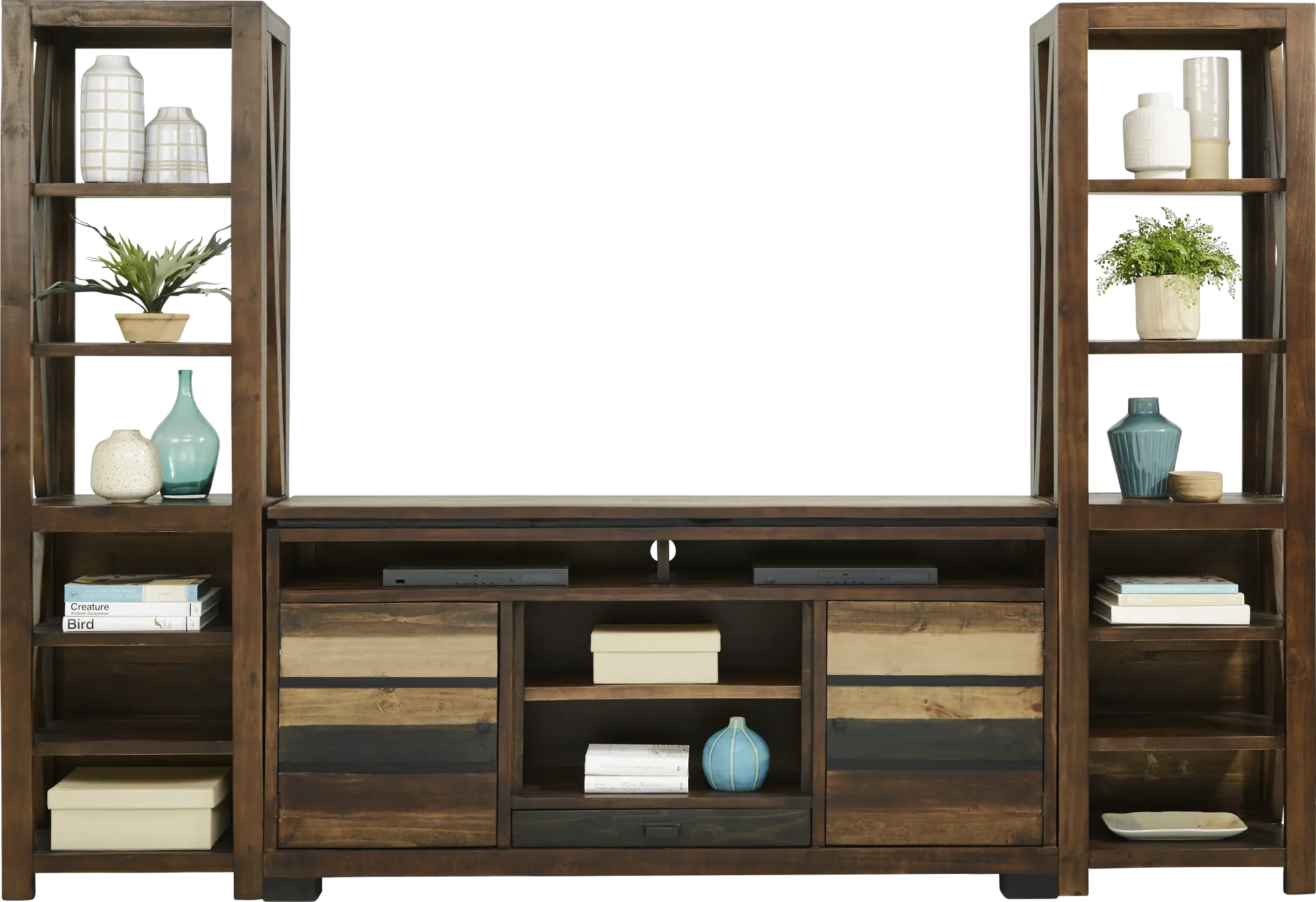 Westover Hills Brown 3 Pc Wall Unit with 72 in. Console