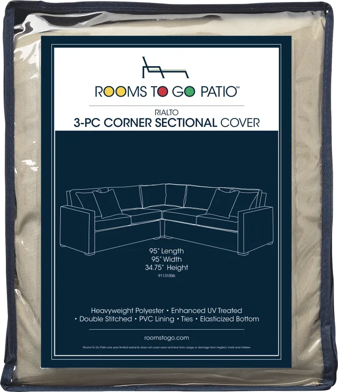 Rialto 3 Pc Patio Corner Sectional Cover