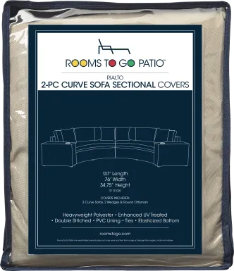 Rialto 2 Pc Patio Curved Sectional Cover