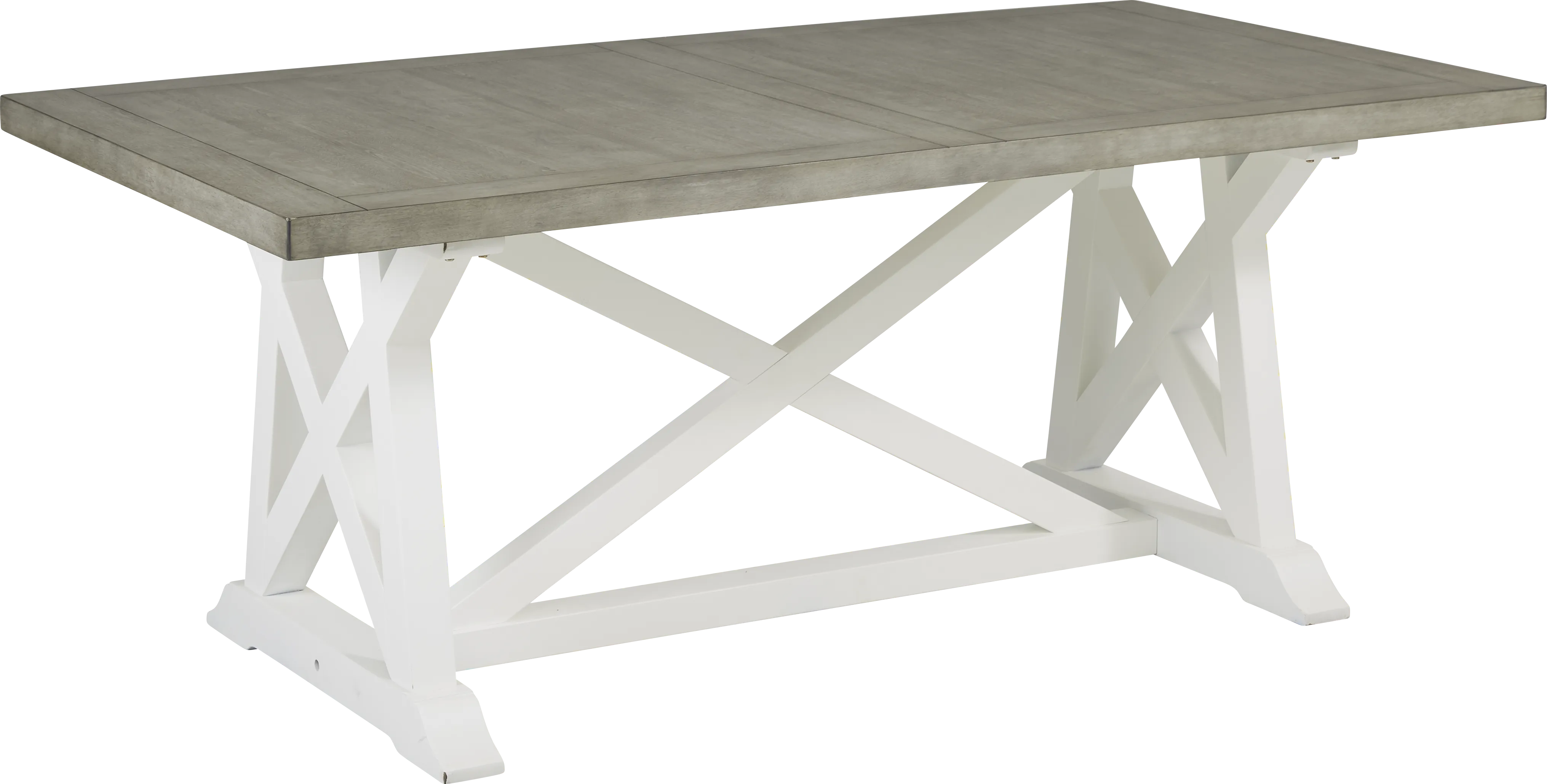 Hilton Head White Trestle Dining Table - Thumbnail - Image 1