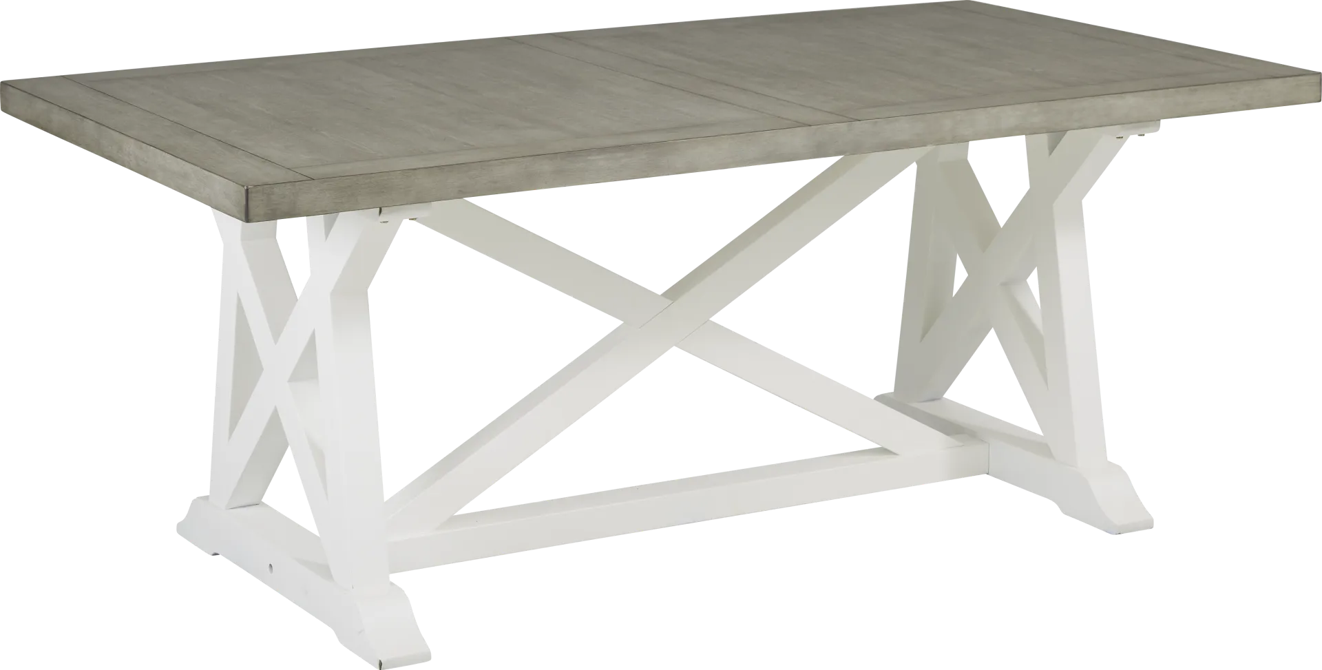 Hilton Head White Trestle Dining Table - Image 2